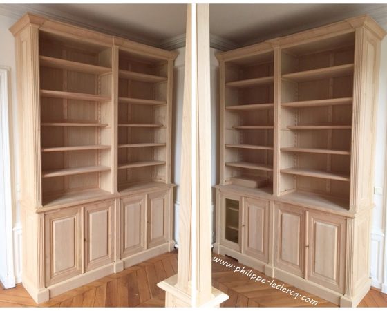 Paire de bibliothèques dans un bureau