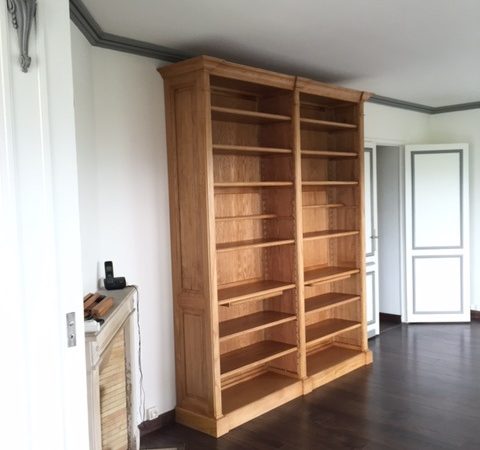Bibliothèque de salon (bibus) de style traditionnel